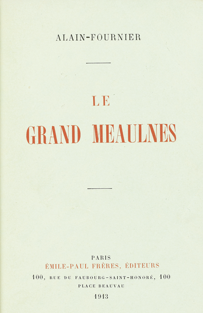 20. Alain-Fournier – Le Grand Meaulnes (1913) (image credits: wikimedia)