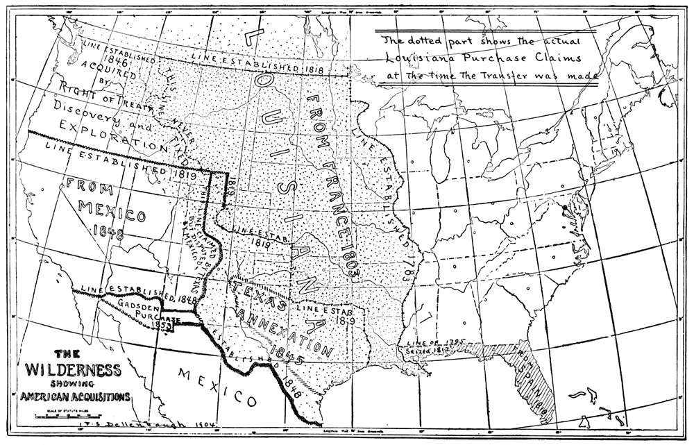 The Louisiana Purchase (1803) (image credits: wikimedia)