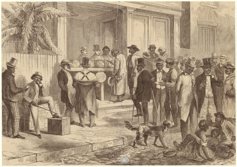 The Reconstruction Era & Jim Crow Laws (1865–1877) (image credits: wikimedia)