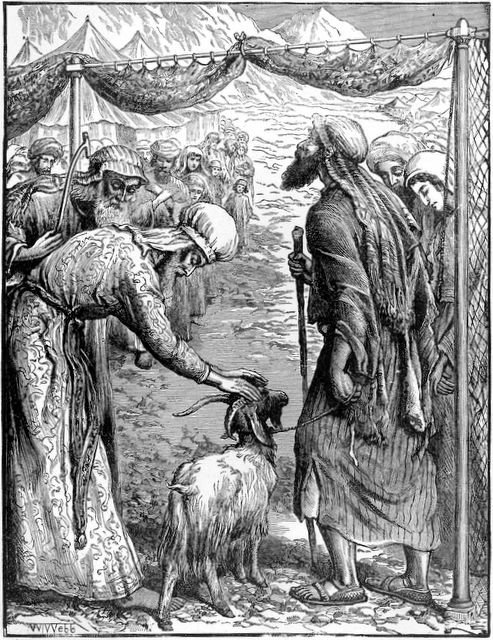 Scapegoat Ceremony (Ancient Israel) (image credits: wikimedia)