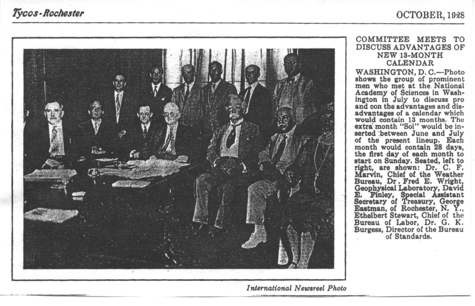 The US Almost Adopted a 13-Month Calendar (1900s) (image credits: wikimedia)