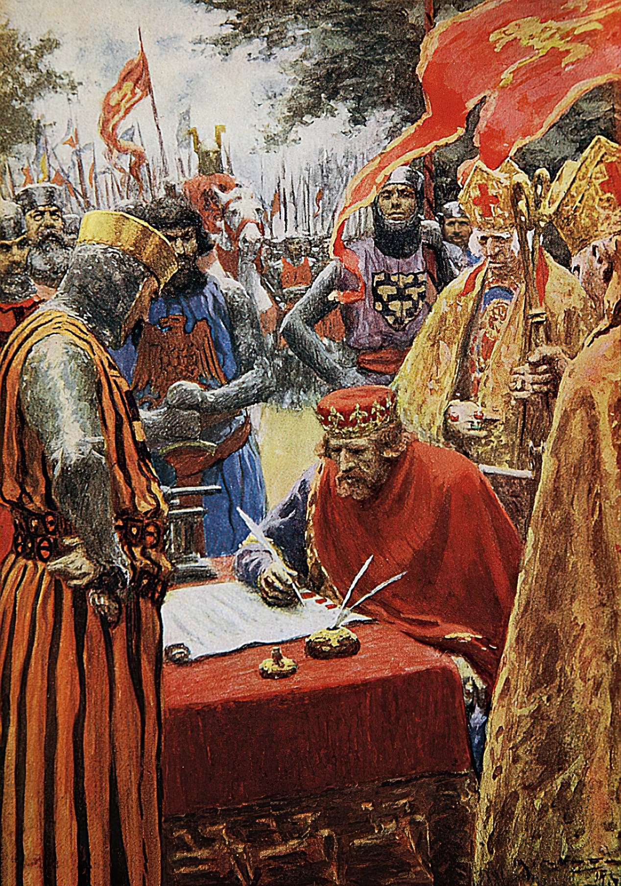 The Signing of the Magna Carta (1215) (image credits: wikimedia)