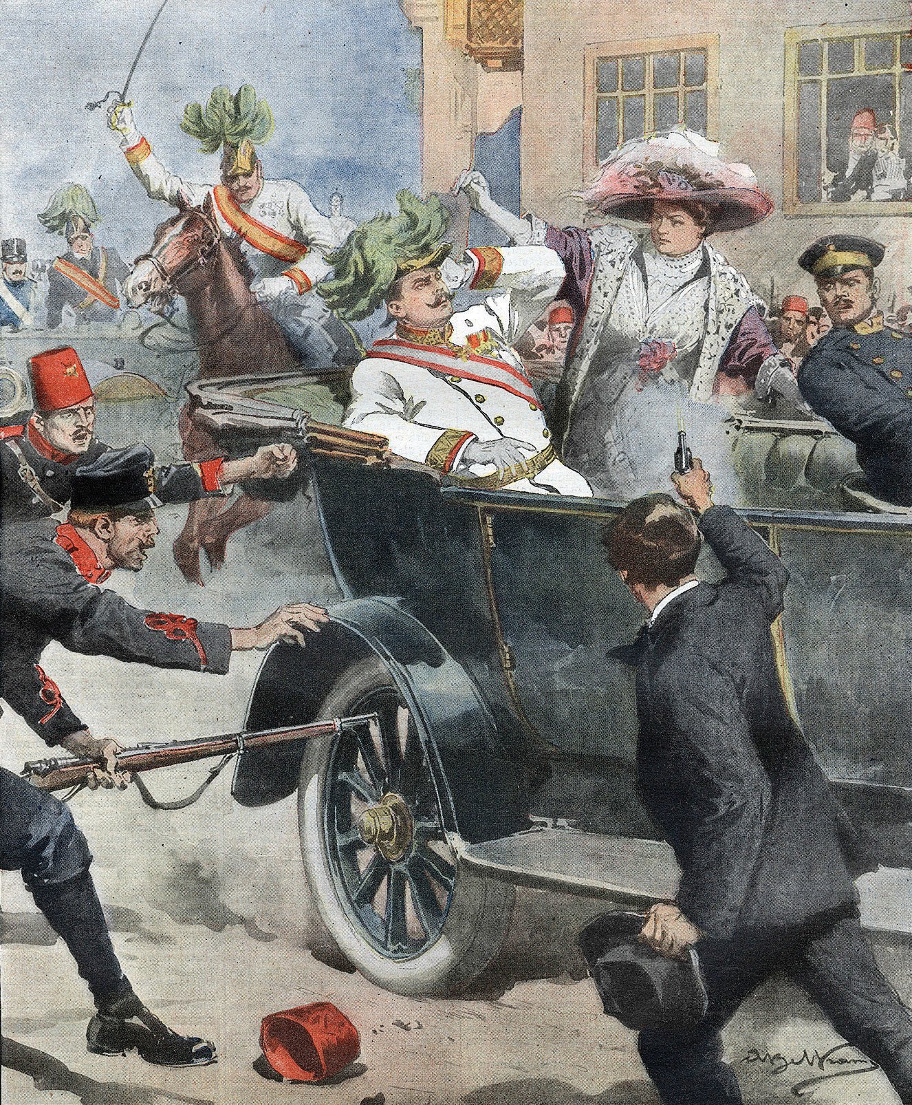 The Assassination of Archduke Franz Ferdinand (1914) (image credits: wikimedia)
