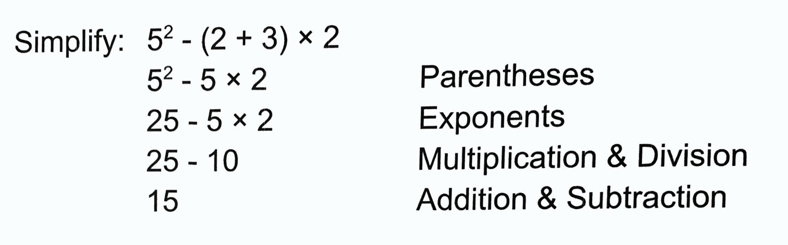 Math Order of Operations: