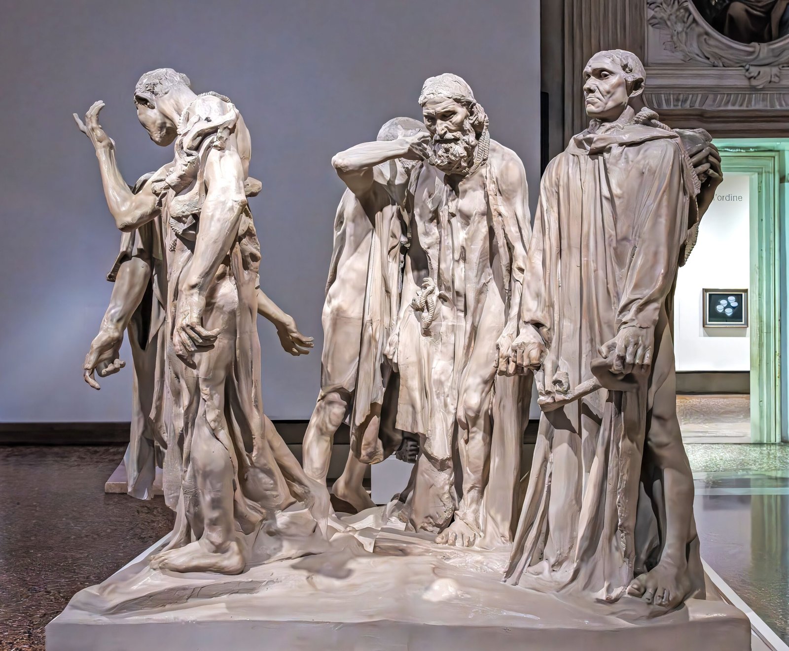 Auguste Rodin’s “Les Bourgeois de Calais” (Glasgow, UK) (image credits: wikimedia)