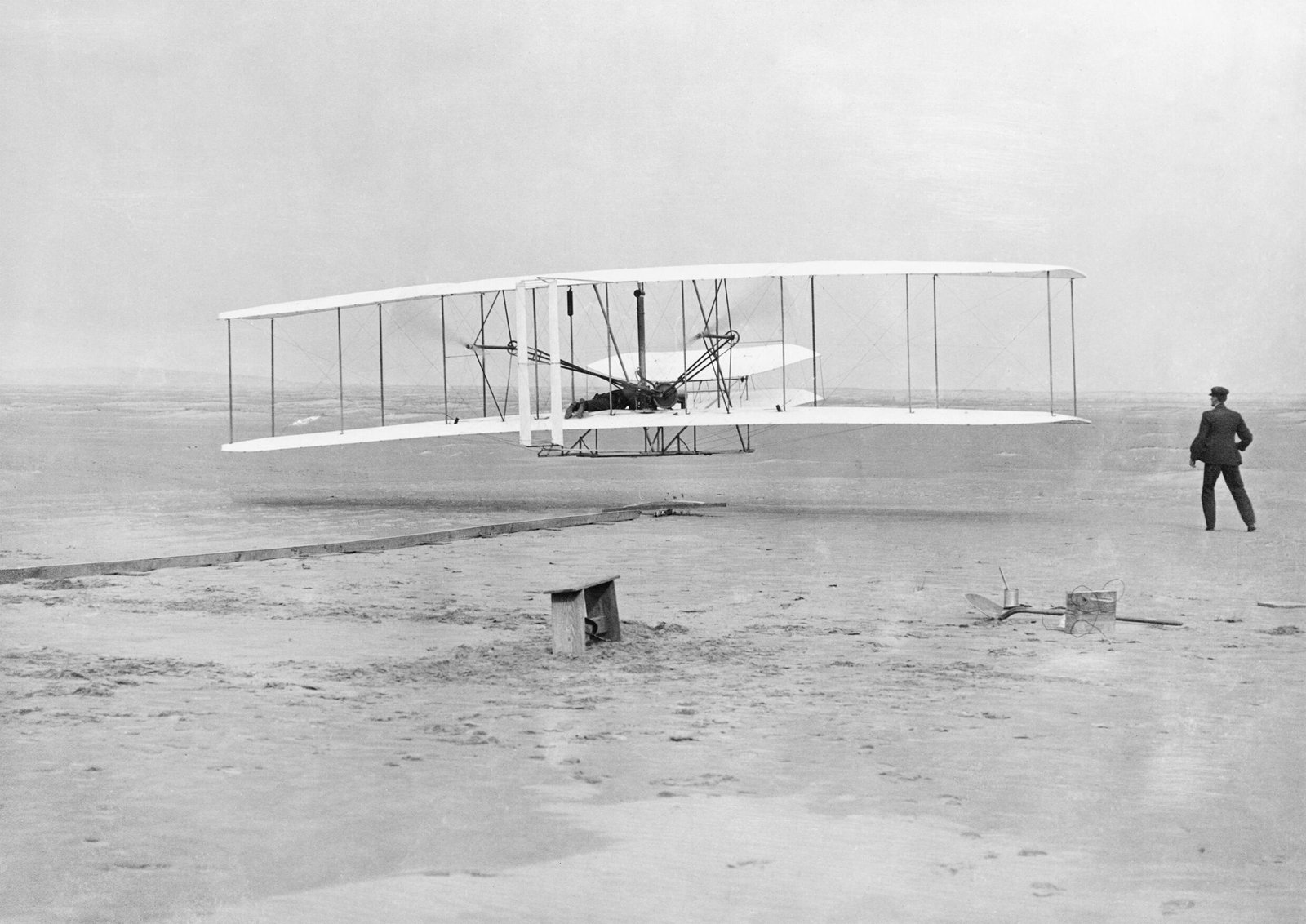 The Wright Brothers’ First Flight (1903) (image credits: wikimedia)