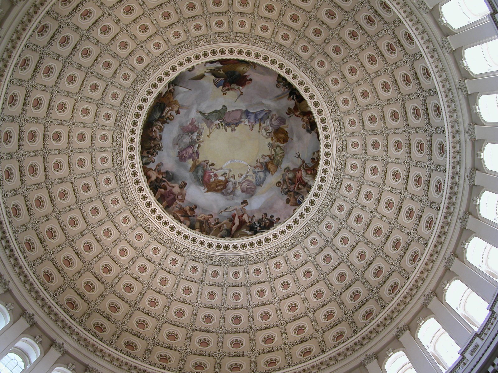 The Capitol Dome’s “Apotheosis of Washington” (image credits: wikimedia)