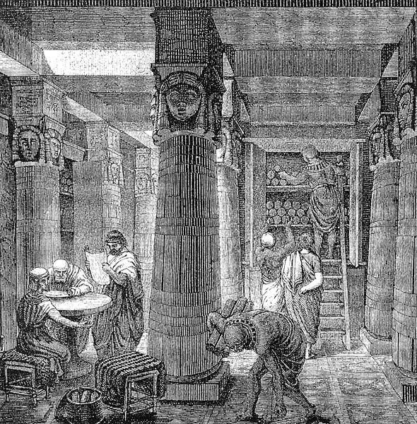The Great Library of Alexandria: The Light of the Ancient World (image credits: wikimedia)