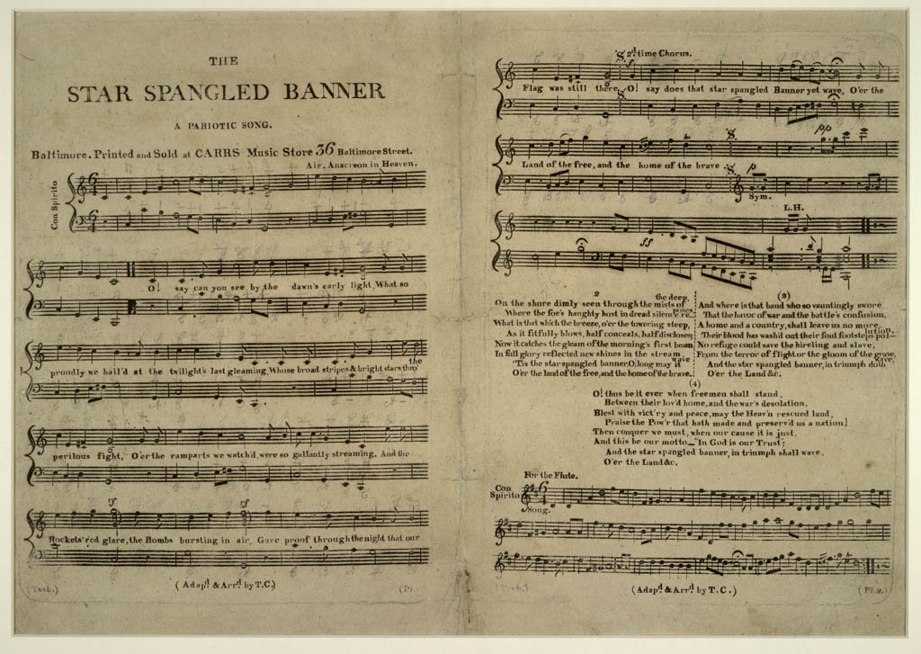 “The Star-Spangled Banner” – War of 1812 (image credits: wikimedia)