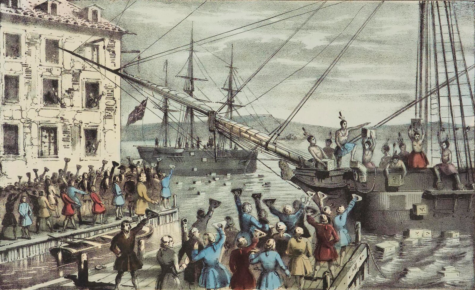 1. The Boston Tea Party (1773) (image credits: wikimedia)