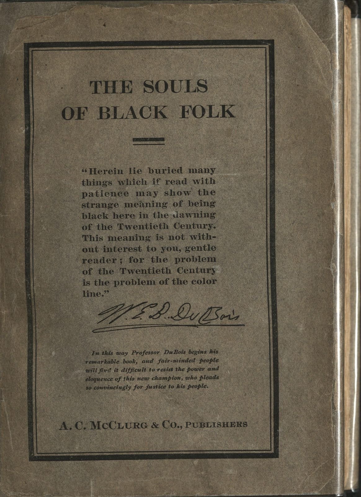 The Souls of Black Folk and the Legacy of W.E.B. Du Bois (image credits: wikimedia)