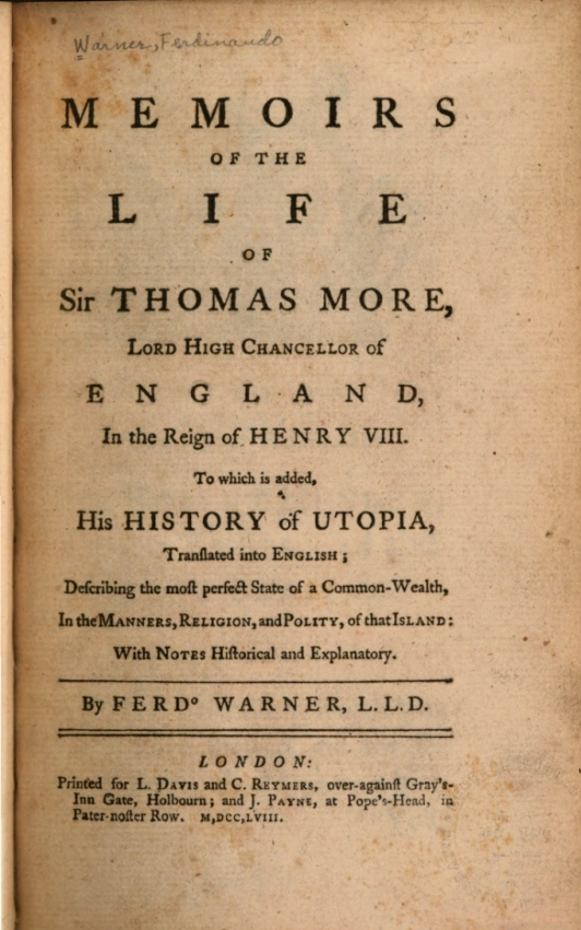 Thomas More's Utopia - The Power of Impossible Dreams (image credits: wikimedia)