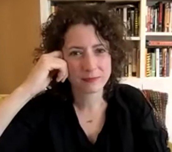 Nomadland: Surviving America in the Twenty-First Century by Jessica Bruder (image credits: Jessica Bruder - Is Nomadland Our Future? | Talks at Watershed | Watershed at 0:10, cropped, brightened, CC BY 3.0, https://commons.wikimedia.org/w/index.php?curid=153631602)