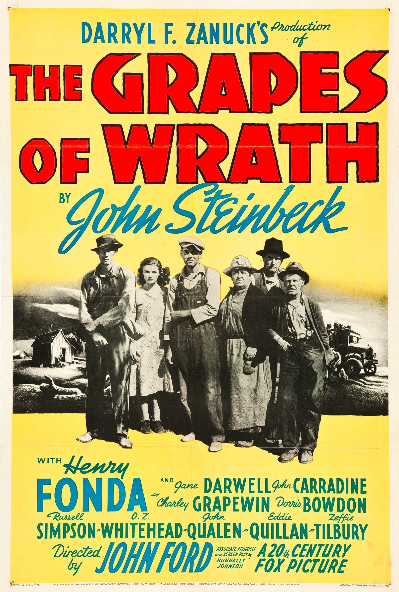The Grapes of Wrath by John Steinbeck (1939) (image credits: Scan via Heritage Auctions. Cropped from original image., Public domain, https://commons.wikimedia.org/w/index.php?curid=86209378)