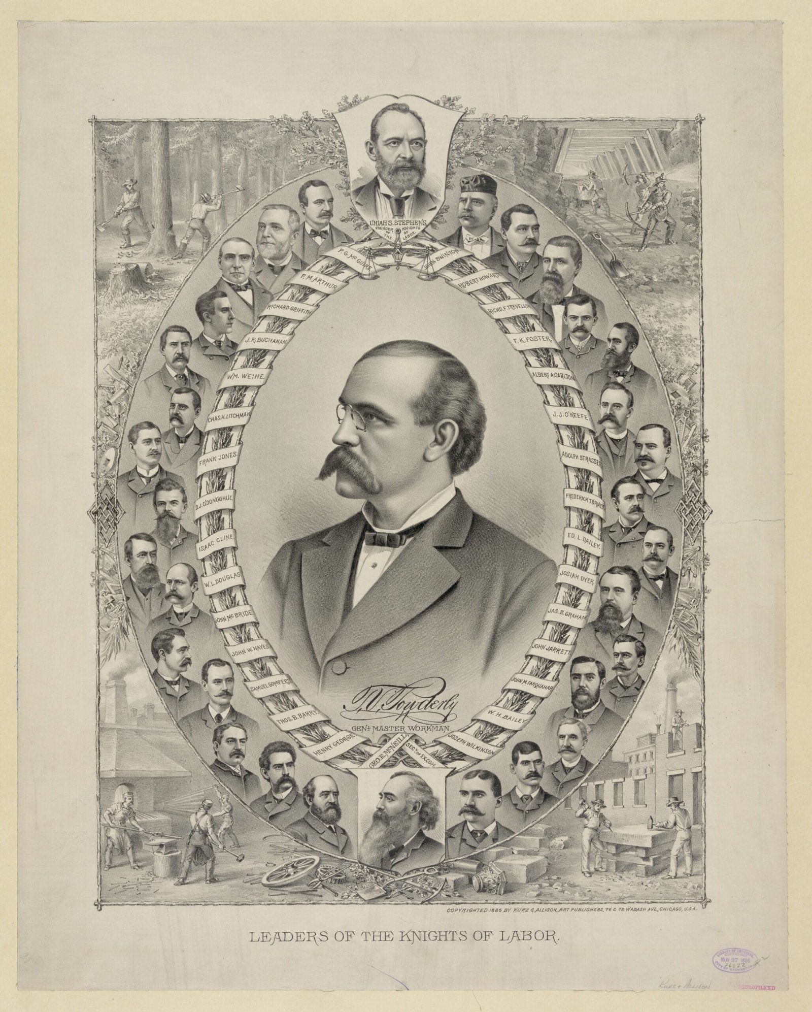 The Knights of Labor’s Secret Unionizing (image credits: Library of Congress
Catalog: http://lccn.loc.gov/2012648823
Image download: http://cdn.loc.gov/master/pnp/pga/01900/01926u.tif
Original url: https://www.loc.gov/pictures/item/2012648823/, Public domain, https://commons.wikimedia.org/w/index.php?curid=66363239)