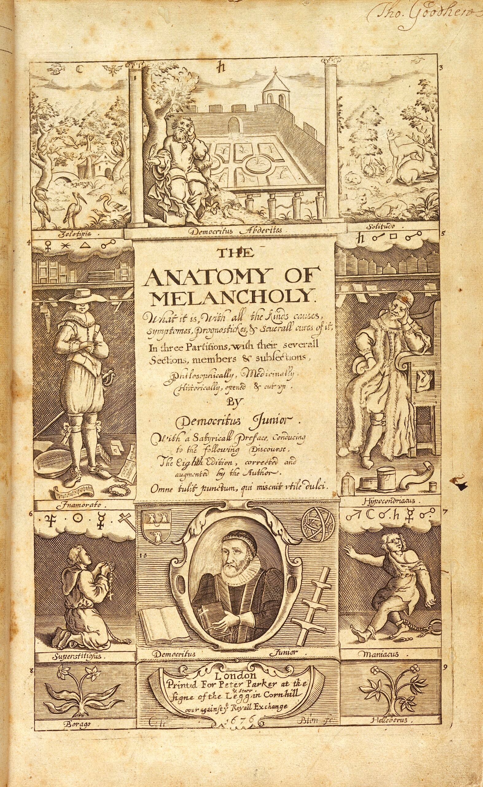 19. The Anatomy of Melancholy (1621) by Robert Burton (image credits: CC BY 4.0, https://commons.wikimedia.org/w/index.php?curid=36046758)