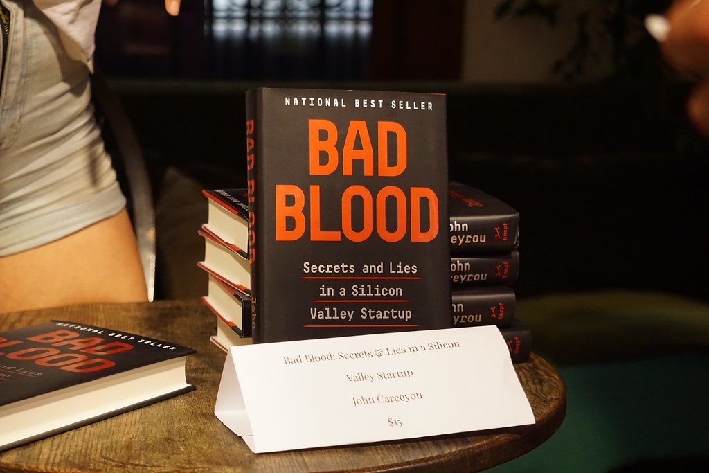 20. Bad Blood: Secrets and Lies in a Silicon Valley Startup (2018) by John Carreyrou (image credits: flickr)