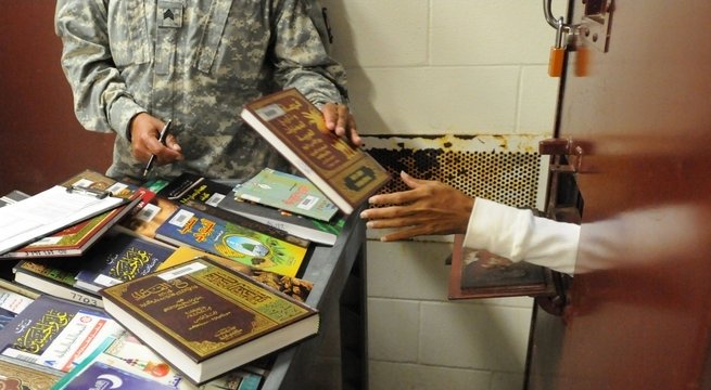 Book Bans and Prison Libraries (image credits: By JORDAN MILLER, Public domain, https://commons.wikimedia.org/w/index.php?curid=14158282)