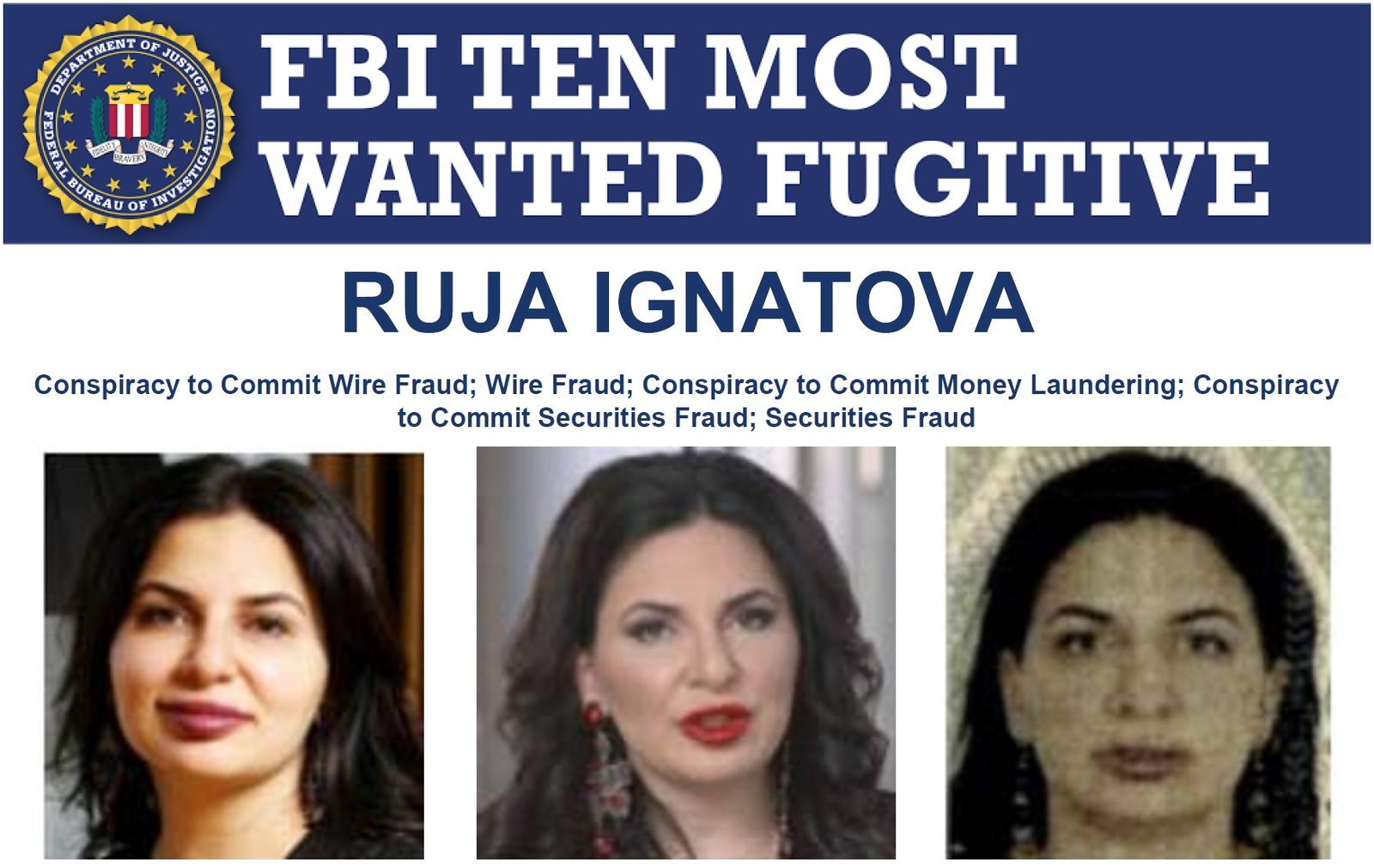 Ruja Ignatova: The Cryptocurrency Queen Who Vanished (image credits: By Federal Bureau of Investigation (FBI), Public domain, https://commons.wikimedia.org/w/index.php?curid=120039883)