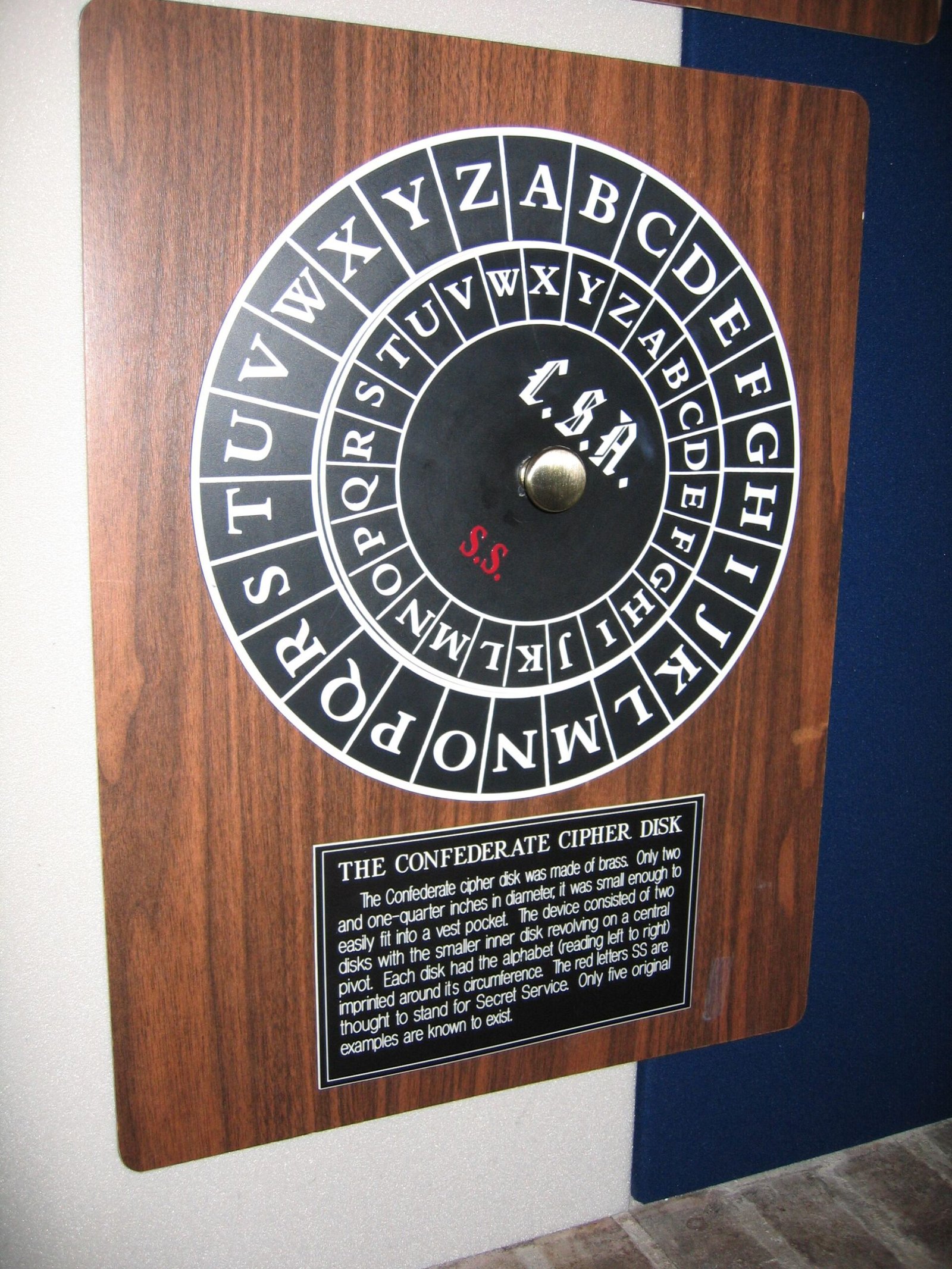 Confederate Cipher Disk: The South's Encrypted Communications Revolution (image credits: wikimedia)