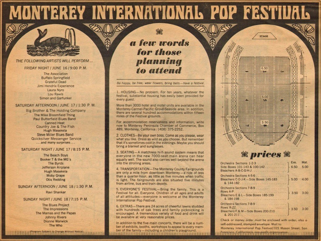 Monterey Pop Festival: The Spark Before the Fire (image credits: By Unknown authorUnknown author, Public domain, https://commons.wikimedia.org/w/index.php?curid=164882972)
