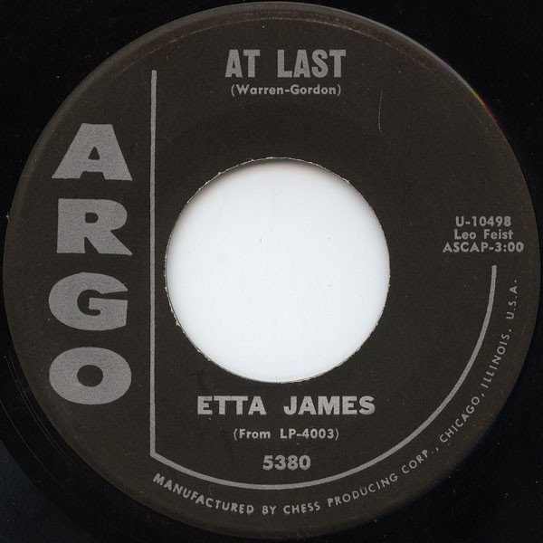6. Etta James - "At Last" (1960) (By Chess Producing Corporation, Public domain)