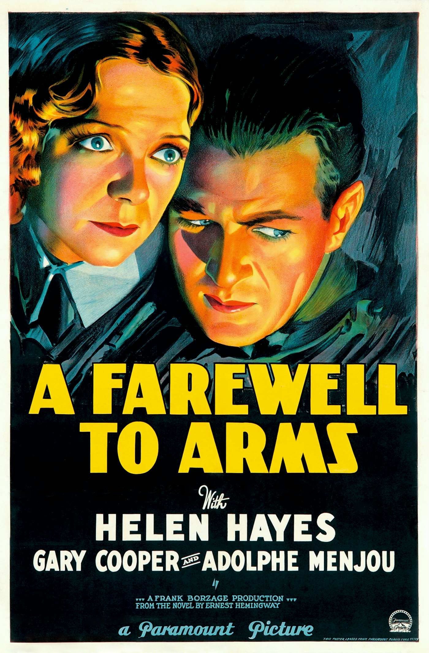 9. A Farewell to Arms - Ernest Hemingway (1929) (By Employee(s) of Paramount Pictures, Public domain)