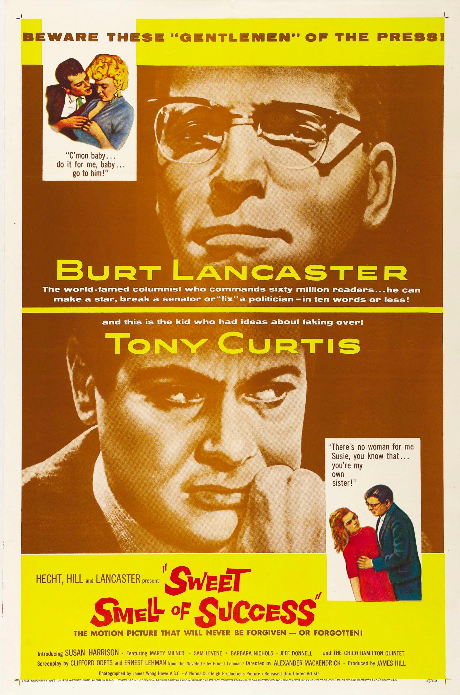 Sweet Smell of Success (1957) (Scan via Heritage Auctions. Cropped from original image., Public domain)