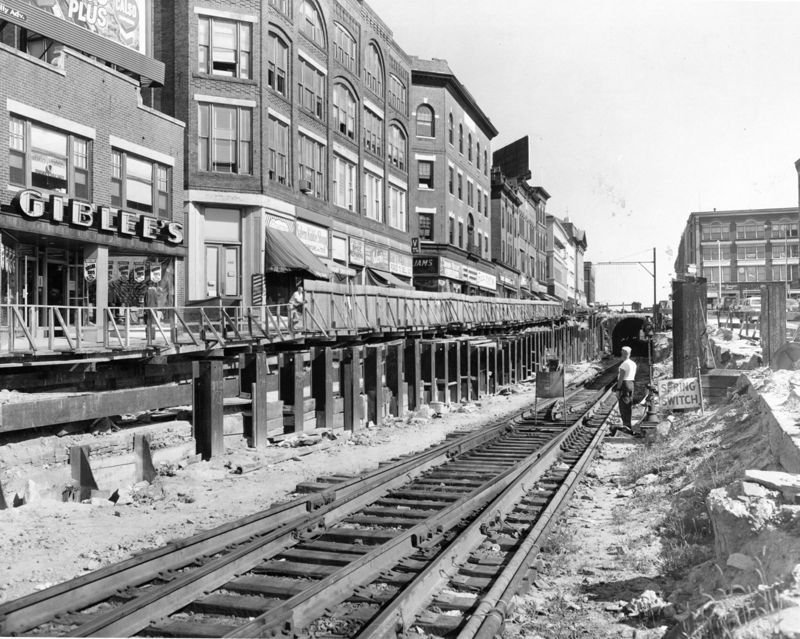 Transportation Advancements That Stitched a Nation Together (Railroad Tunnel Construction, 1957 via Salem State Archives, Public domain)