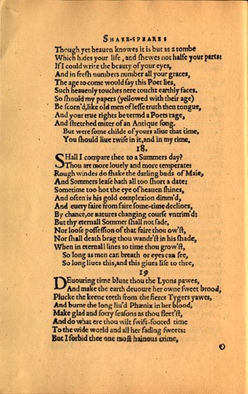 Summer's Eternal Beauty in Sonnet 18 (Shakespeare, Public domain)