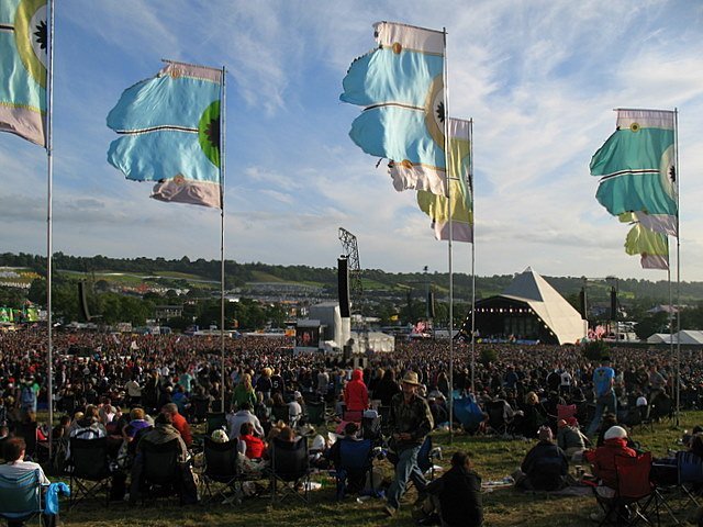 Glastonbury's Iconic Pyramid Stage Is Aligned With Stonehenge (From geograph.org.uk, CC BY-SA 2.0)
