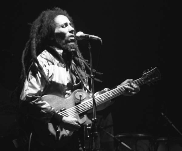 Bob Marley at the Lyceum Theatre, London, 1975 - Reggae Goes Global (By Ueli Frey, CC BY-SA 3.0)
