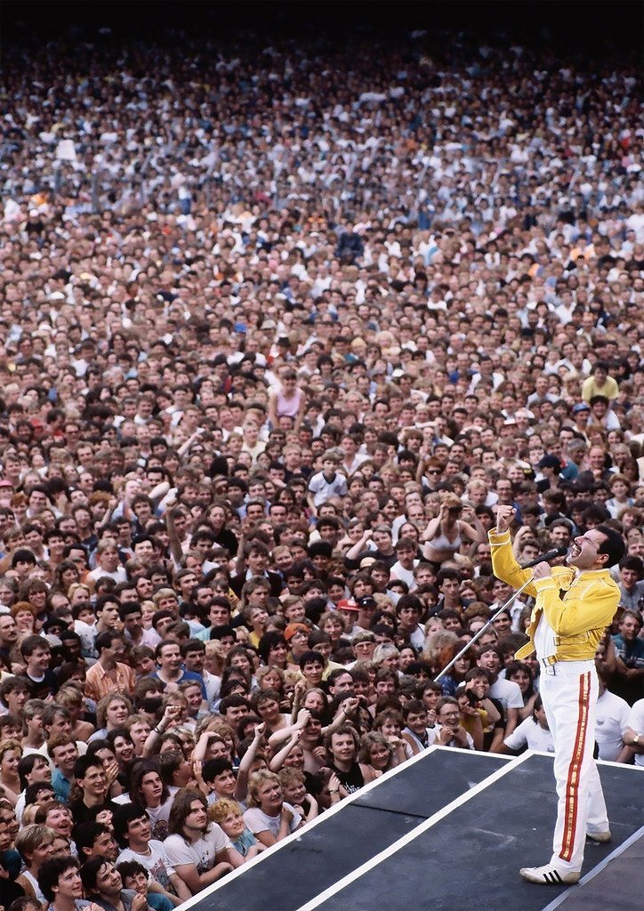 2. Queen at Live Aid - Wembley Stadium, 1985 (Image Credits: Flickr)