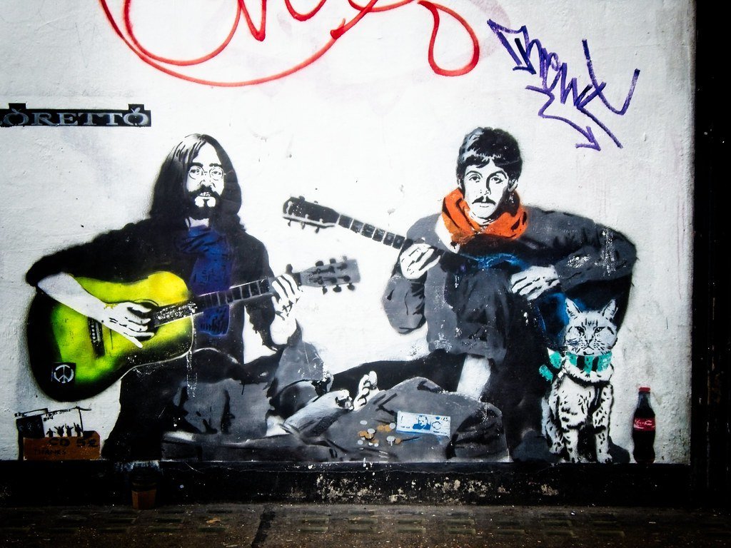 1. John Lennon, Paul McCartney, and the Ghost of Eleanor Rigby (garryknight, Flickr, CC BY 2.0)