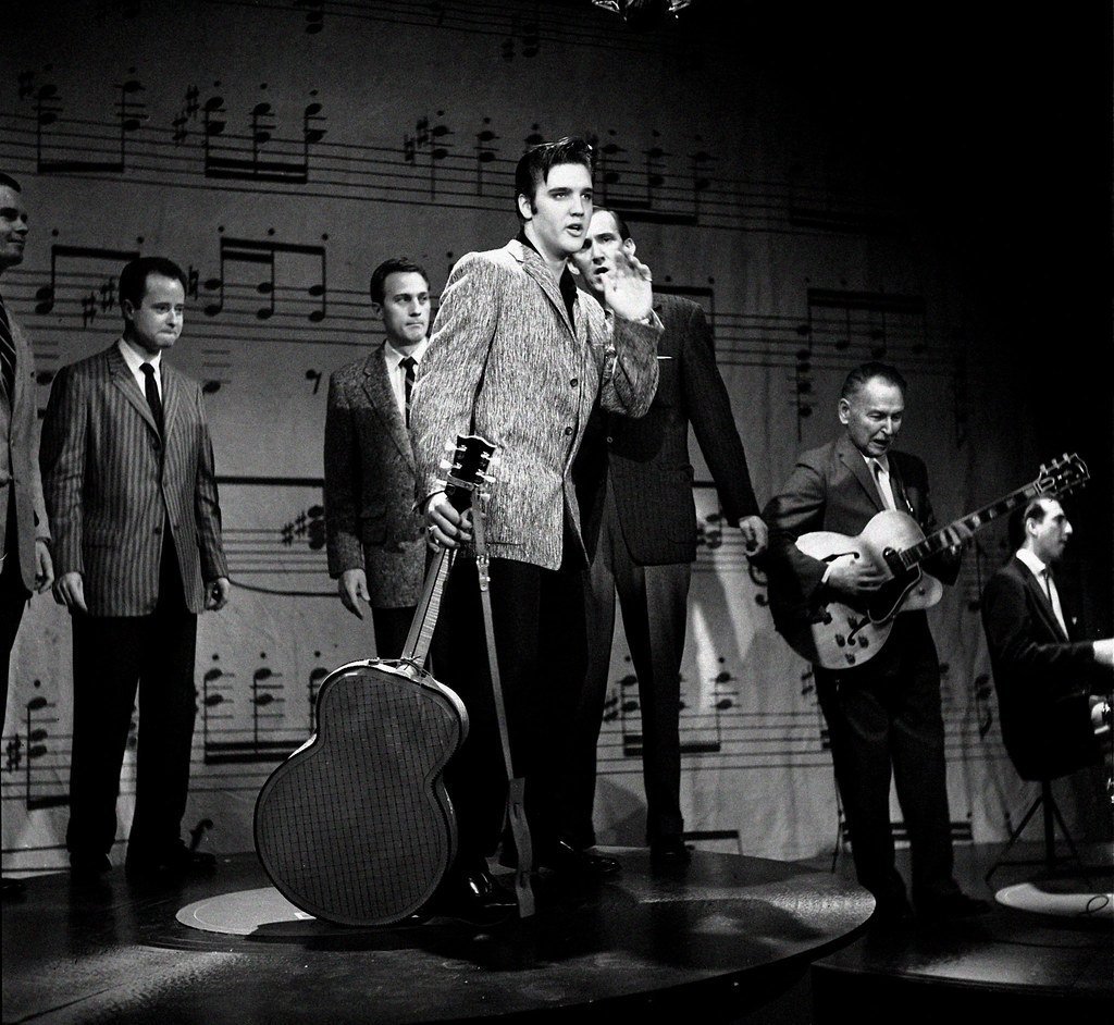 1. Elvis Presley on The Ed Sullivan Show (1956) (John Booty, Flickr, CC BY 2.0)