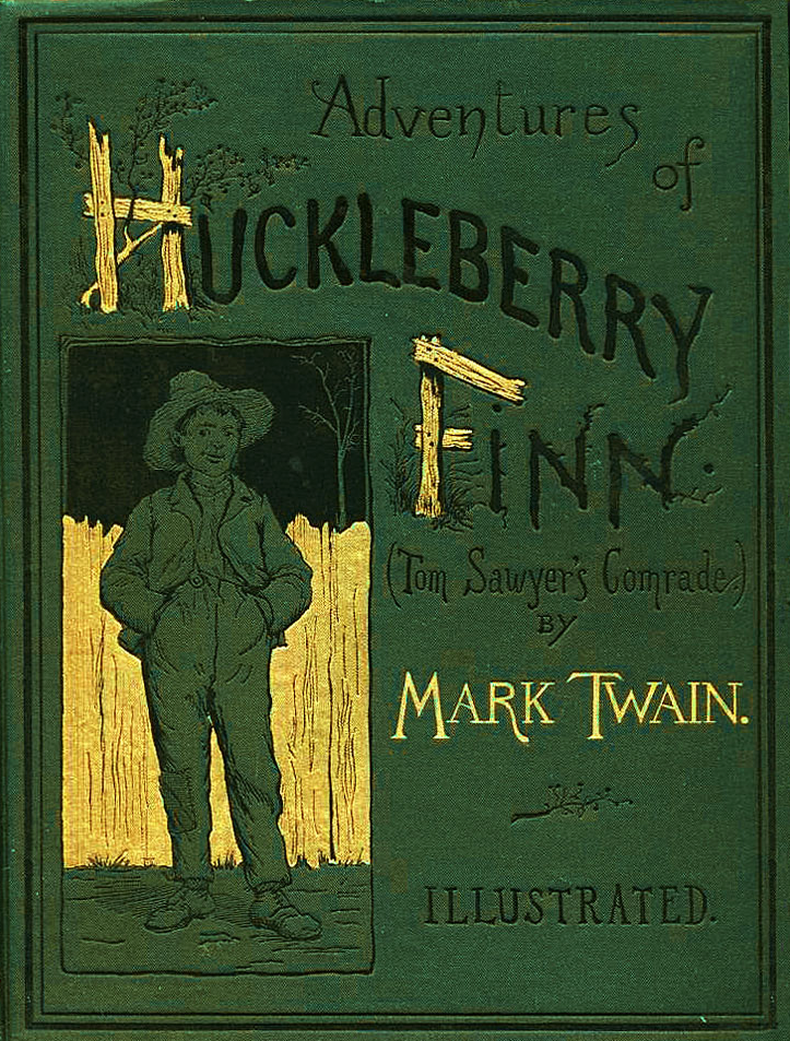Adventures of Huckleberry Finn by Mark Twain (By Twain, Mark, 1835-1910, Public domain)