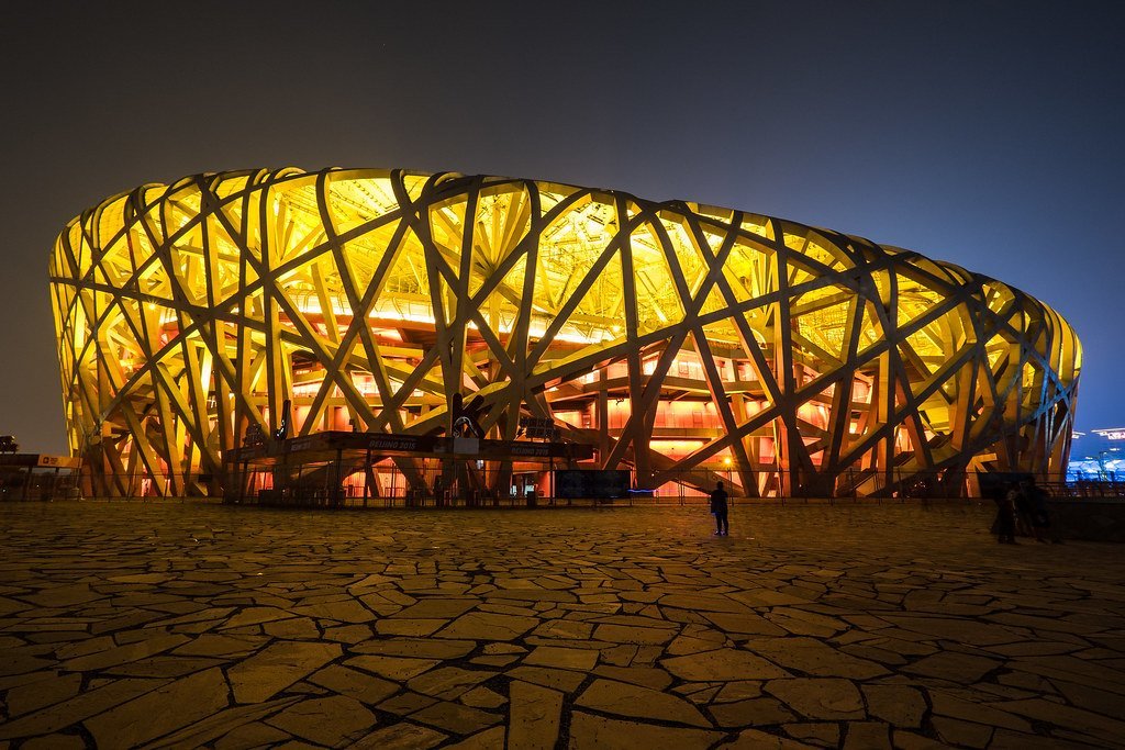 Beijing National Stadium (Bird's Nest), China (a.canvas.of.light, Flickr, CC BY 2.0)