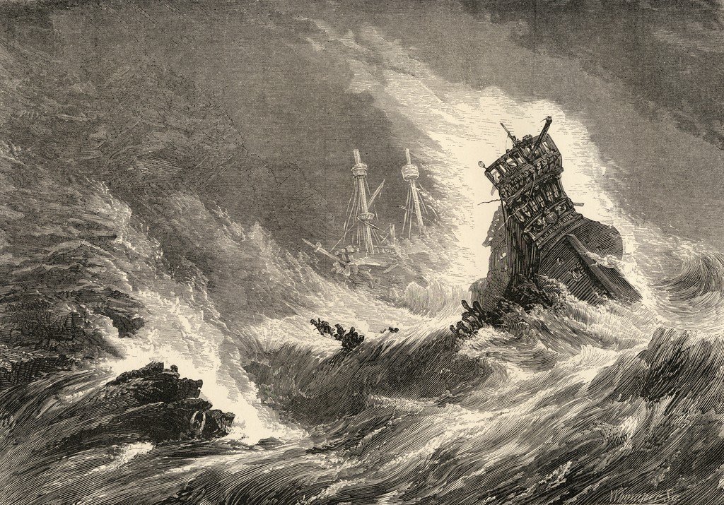 The Spanish Armada's Fateful Storms (1588) (By Rev. Samuel Manning, Public domain)