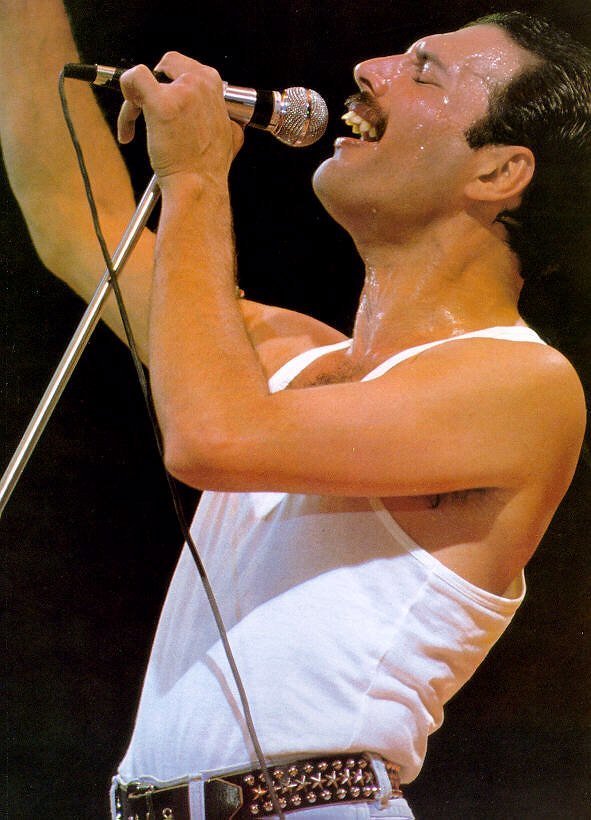 Queen at Live Aid (1985) (kentarotakizawa, Flickr, CC BY 2.0)