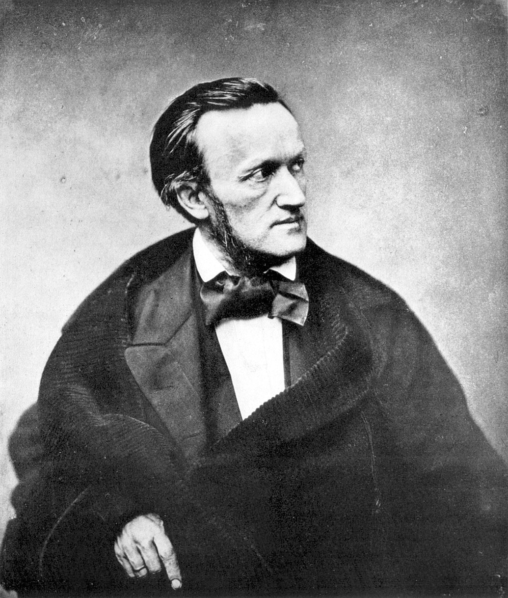 Richard Wagner (Third party reproduction from Die Bildnisse Richard Wagners (The Portraits of Richard Wagner), a 1970 publication reproducing all the known portraits (photographs, drawings, paintings, likenesses) of Wagner made during his lifetime (1813-1883); Charles Ferdinand Reinwald, commissioner of the French Library wrote that this photo was first published in Théodore Pelloquet (ed), Galerie des hommes du jour (Gallery of the Men of the Days).[3], Public domain)