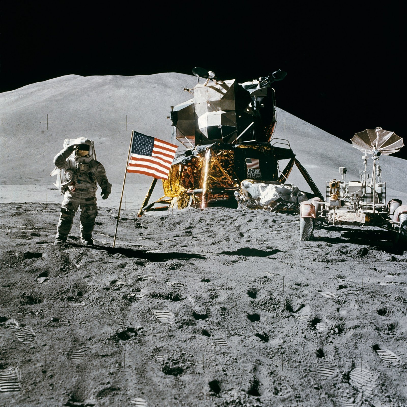 11. “Houston, We Have a Problem” (Apollo Lunar Surface Journal, NASA Image and Video Library, Public domain)
