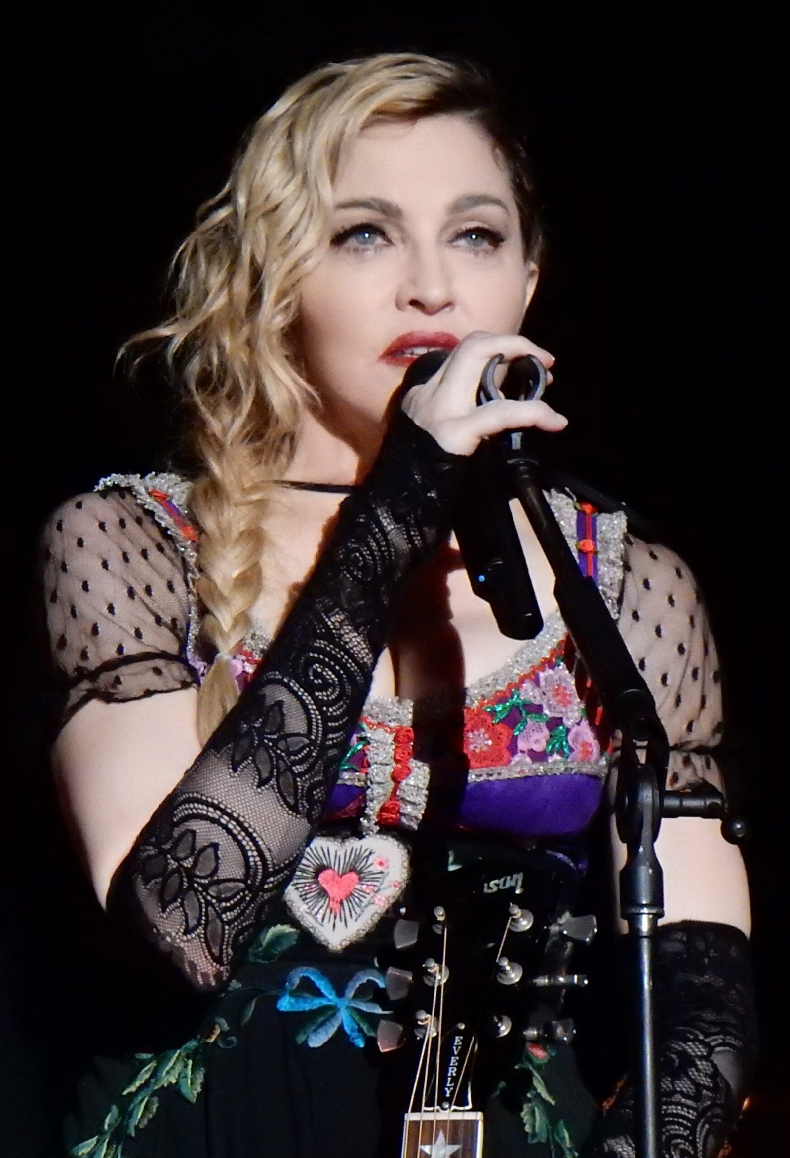 "Like a virgin, touched for the very first time" from Like a Virgin by Madonna (Madonna Rebel Heart Tour 2015 - Stockholm, CC BY-SA 2.0)