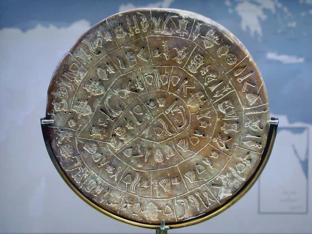 The Phaistos Disc (D-Stanley, Flickr, CC BY 2.0)