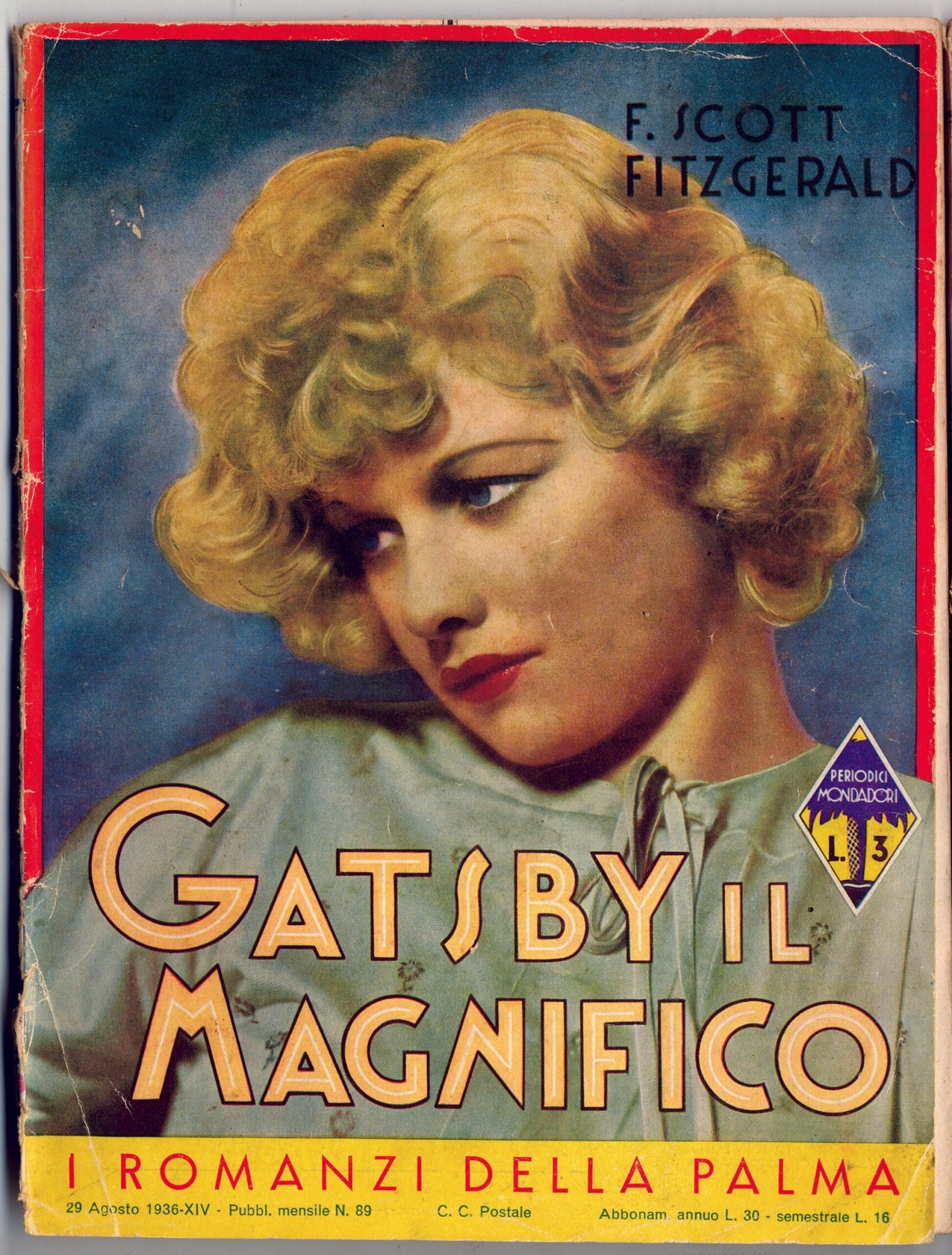 The Great Gatsby by F. Scott Fitzgerald (Archivi Mondadori, CC BY-SA 4.0)