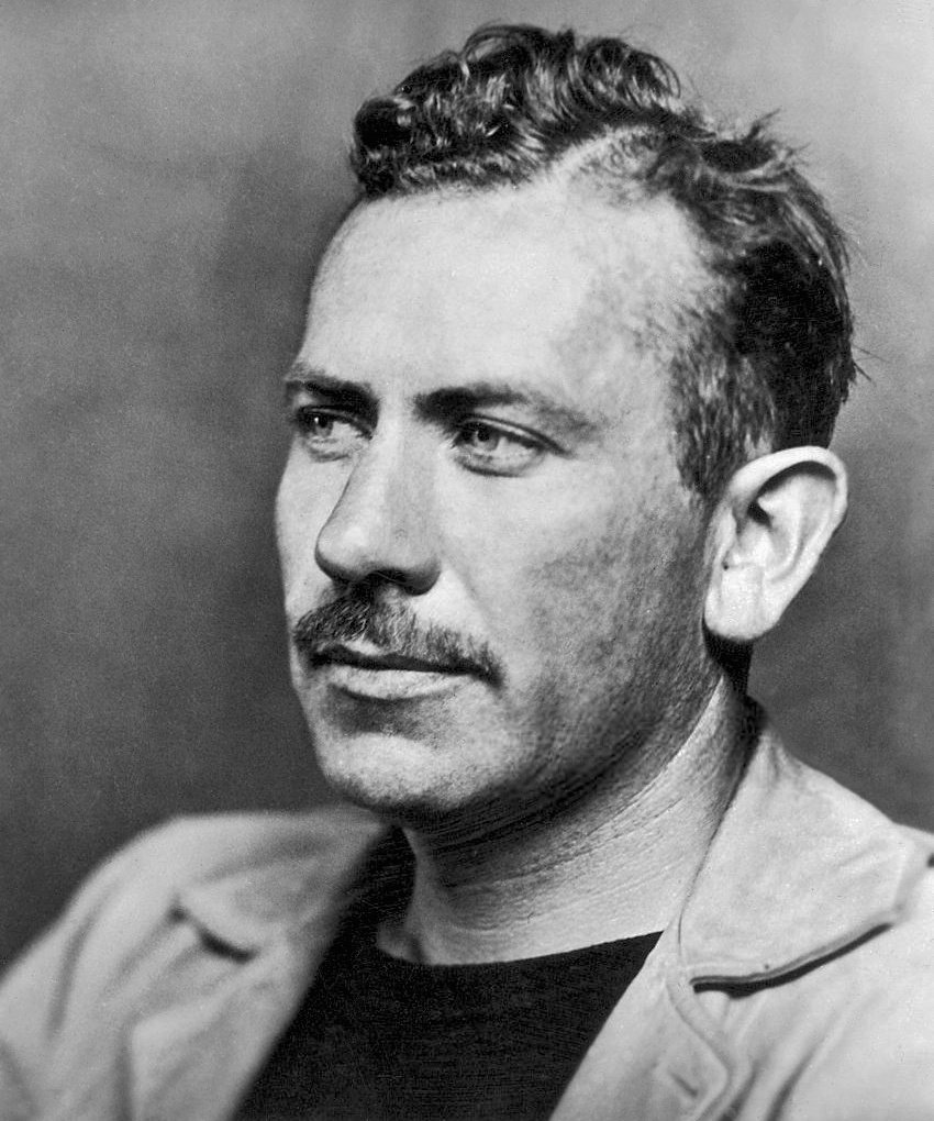 The Grapes of Wrath by John Steinbeck (Photoplay, November 1939 (page 22)

Photograph is flipped horizontally for magazine publication, Public domain)
