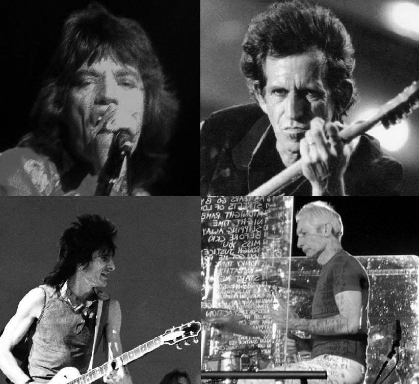 Paint It Black (By Larry Rogers (1972 Jagger photo from File:Jagger-early Stones.jpg); User:Machocarioca (1995 Keith Richards photo from File:KeithR2.JPG); Catharine Anderson (October 1981 photo from File:Ron-Wood in CA.jpg); Patrick Baumbach (2006 photo from File:Charlie Watts Hannover 19-07-2006.jpg), CC BY 3.0)